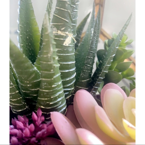 Gold Geometric Succulent Terrarium fake plant hobby lobby decor - Picture 4 of 6